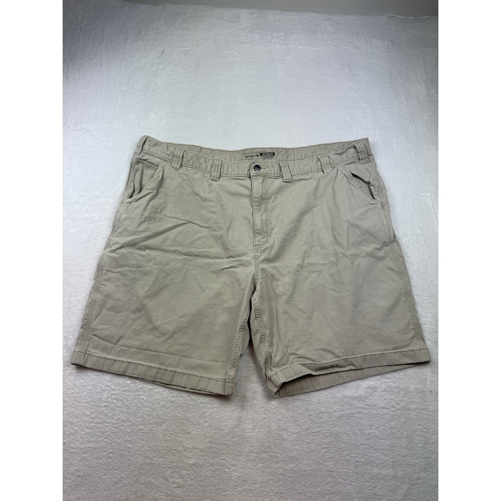 Carhartt Mens Relaxed Fit Canvas Work Shorts Tan Khaki Size 50 Utility Carpenter